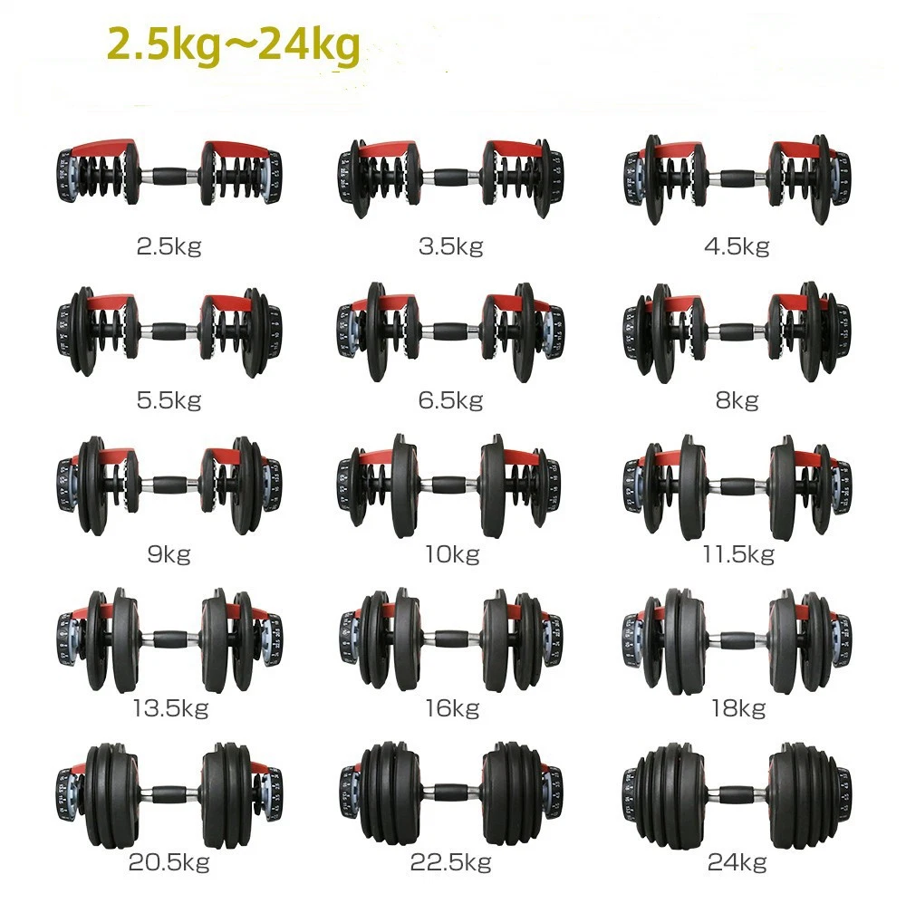 Hot Selling Dumbbell with Shelf /Automatically Adjustable 10 to 90lbs/ 5 to 40 Kg Weight Selection for Body Building