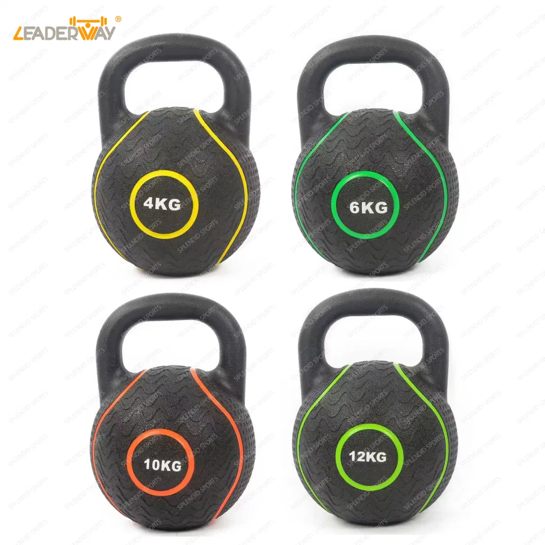 New Style Rubber Coated Kettlebell with Chrome Handle Cast Iron Solid Kettlebell