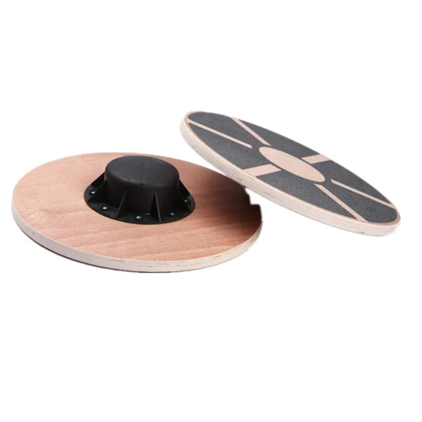 Eco-Friendly Double Layer New Design Rehabilitation Training Wooden Waist Twist Disc Accessories Fitness Training Yoga Wood Balance Wobble Board