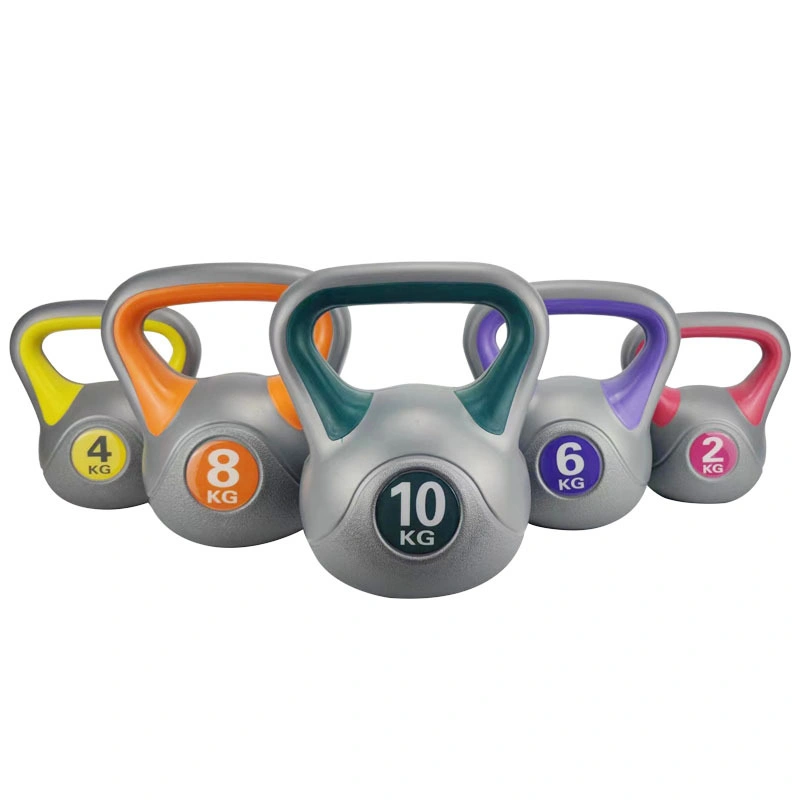 Fitness Equipment Free Weights Cement Kettlebell Eco-Friendly PVC Kettlebell