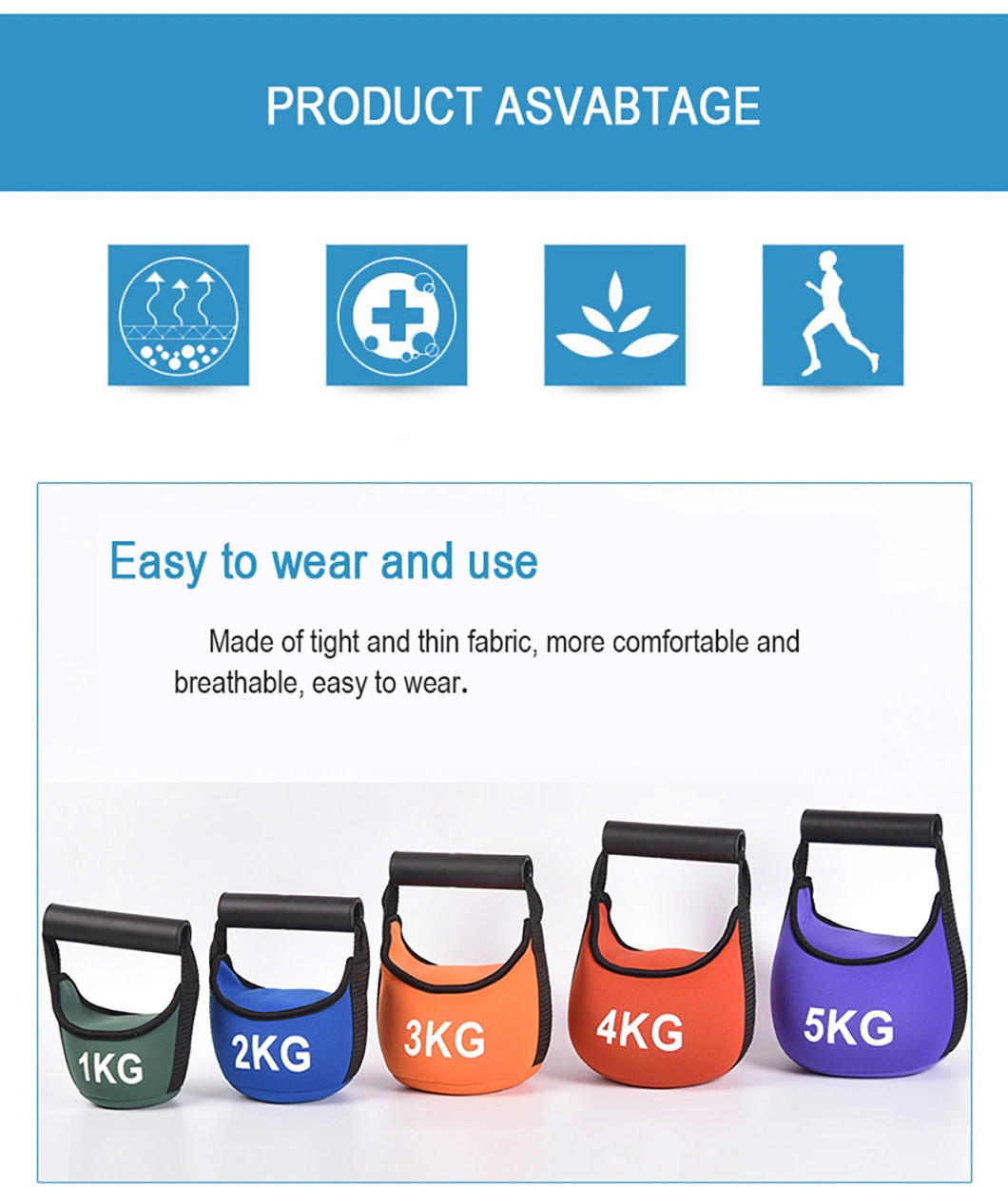 Wholesale Home Gym Workouts Weightlifting Soft Neoprene Competition Adjustable Resistance Bands Soft Sand Bag Kettlebell