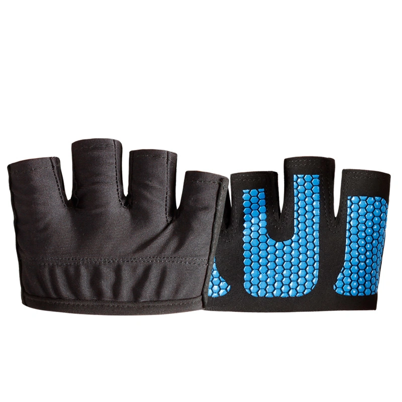 Half Finger Short Fingerless Gloves for Indoor, Breathable Anti-Slip Half Finger Gloves, Half Finger Gym Gloves Sports Body Building Training Gloves Esg13314