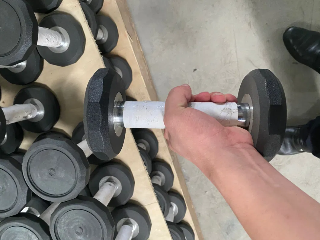 Hot Sell Dodecagon Rubber Coated Dumbbell