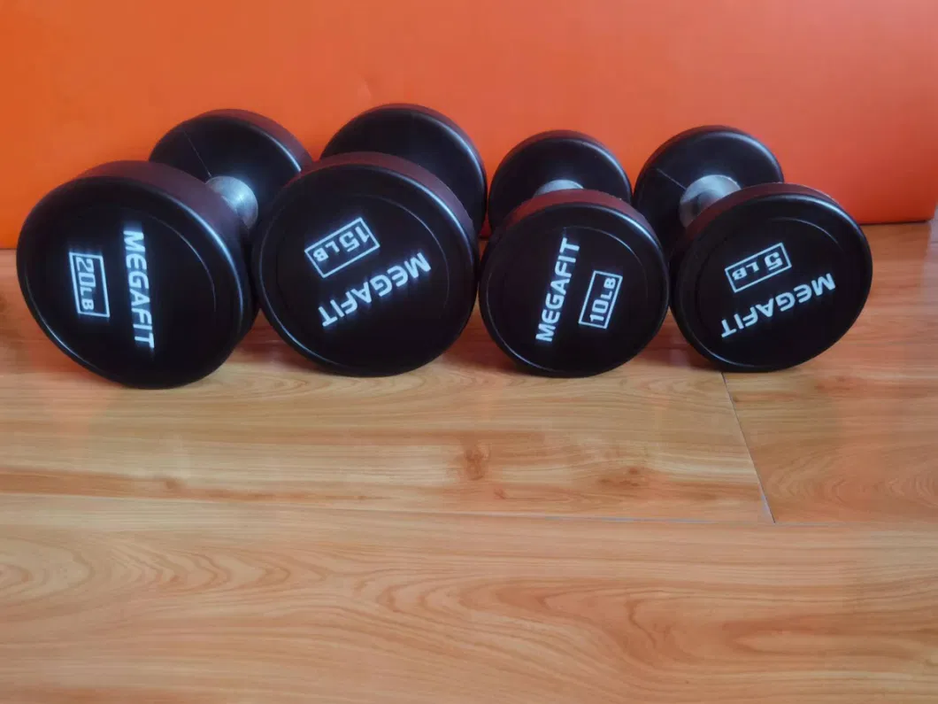 Okpro Free Weights Gym Equipment Fitness Exercise Urethane CPU Round Dumbbell Set