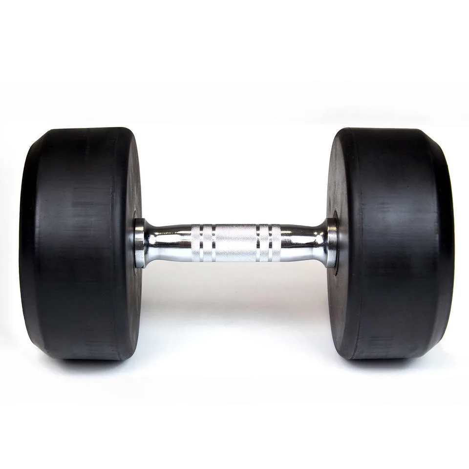 Professional Gym Fitness Equipment Round Head Rubber Coated Dumbbell