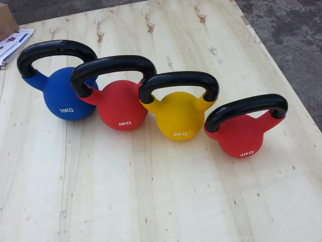 Colorful Gym Workout Fitness Equipment Competition Painted Cast Iron Kettlebell