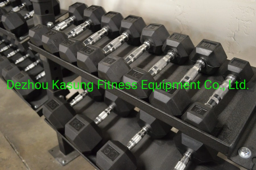 Excellent Hex Rubber Dumbbell for Gym Center (SA05)