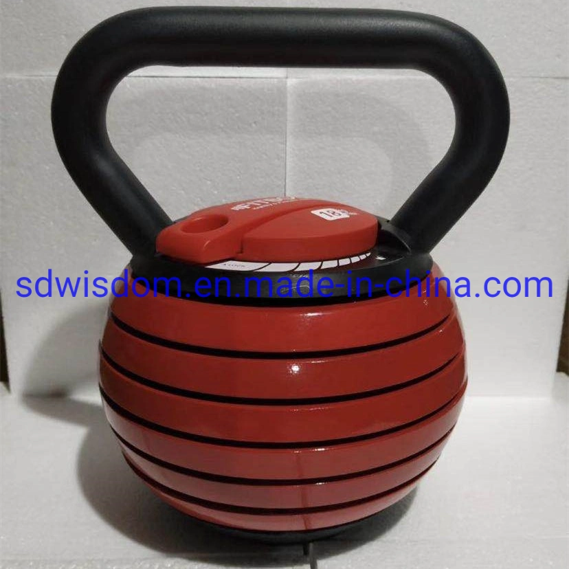 Power Training Bodybuilding Top Grade Weight Lifitng Cast Iron Black Handle Adjustable Kettle Bell