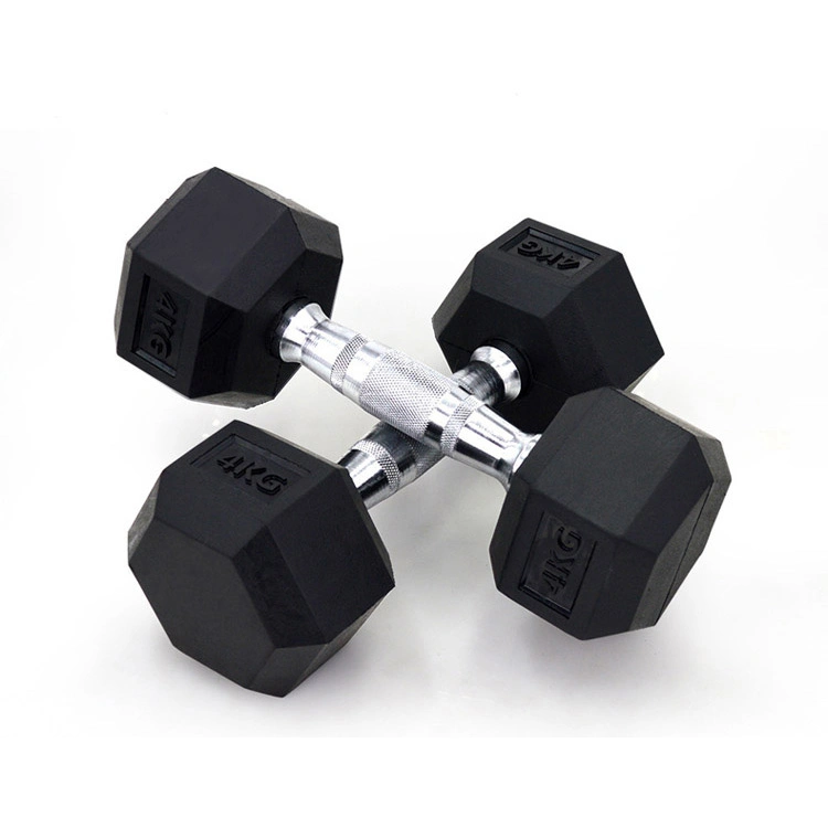 Wholesale Custom Home Gym Fitness Equipment Hexagon Rubber Hex Dumbbell Set