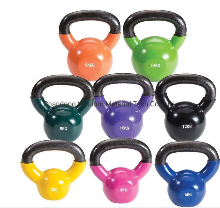 DIP Plastic Kettlebell Gym Home Fitness Strength Training Cast Iron Dumbbell Set Coated Hexagonal Rubber Kettlebell