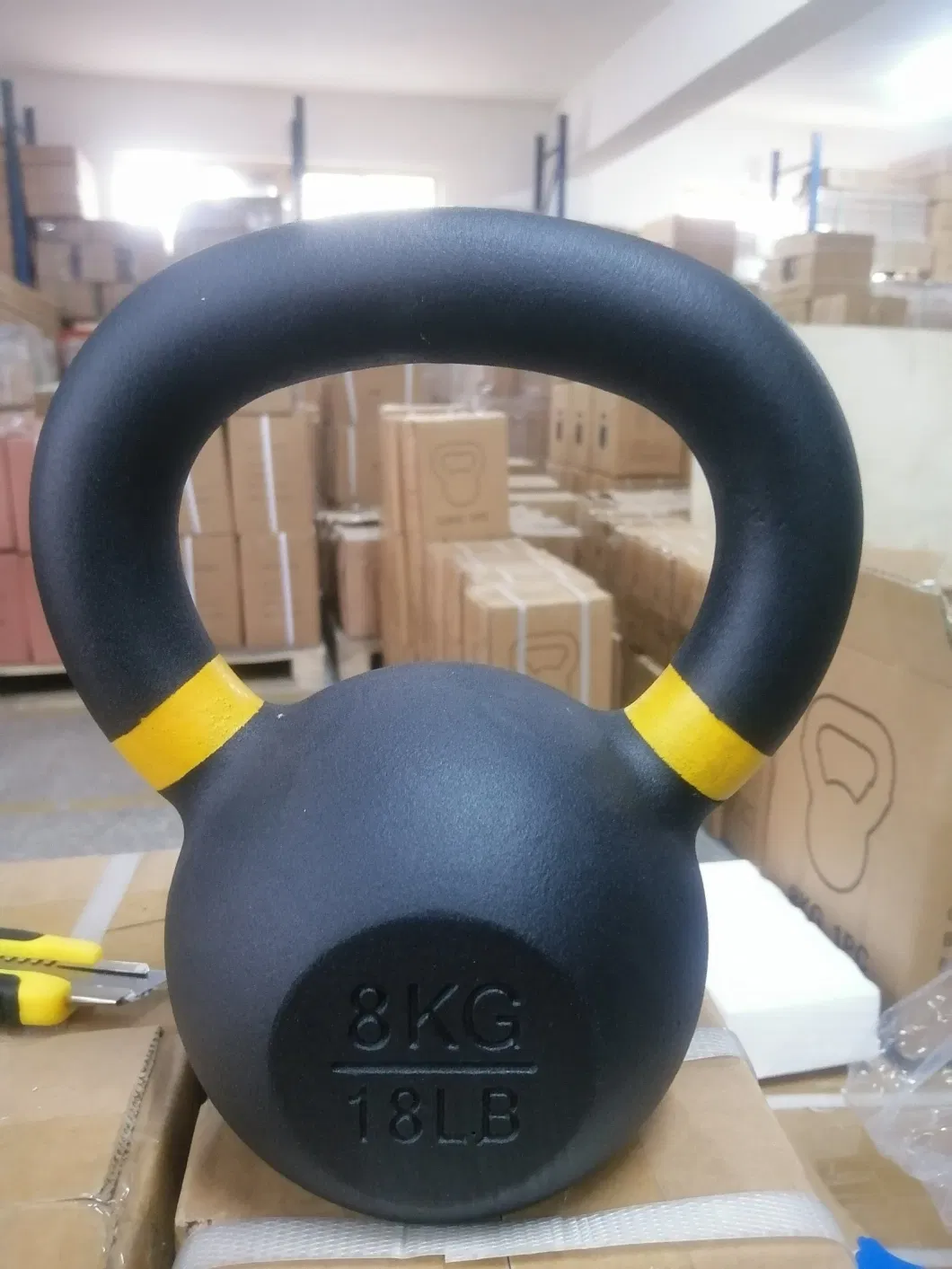 Colorful Gym Workout Fitness Equipment Competition Kettle Bell Painted Cast Iron Kettlebell