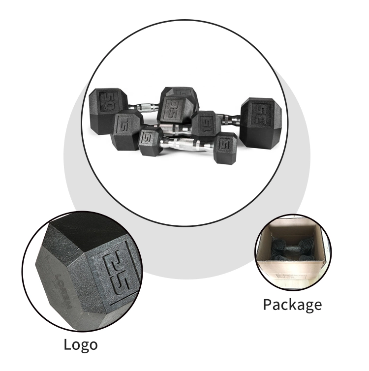 Wholesale Power Training Equipment Dumbbells Hexagonal Cheap Rubber Dumbell Set Kg Hexagon High Quality Hex Dumbell Set