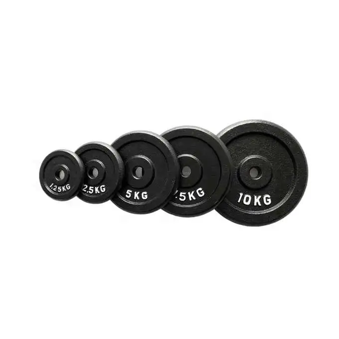 Cast Iron Grey Hammertone Free Weight Plate for Barbell and Dumbbells