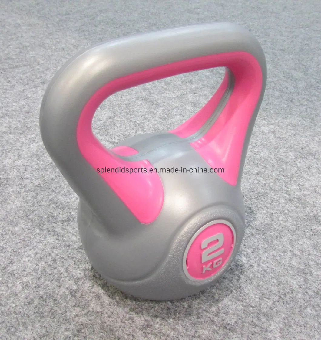 Hot Sale Free Weights Sports Equipment Colored Cement Kettlebell Gym Equipment Kettlebell Set