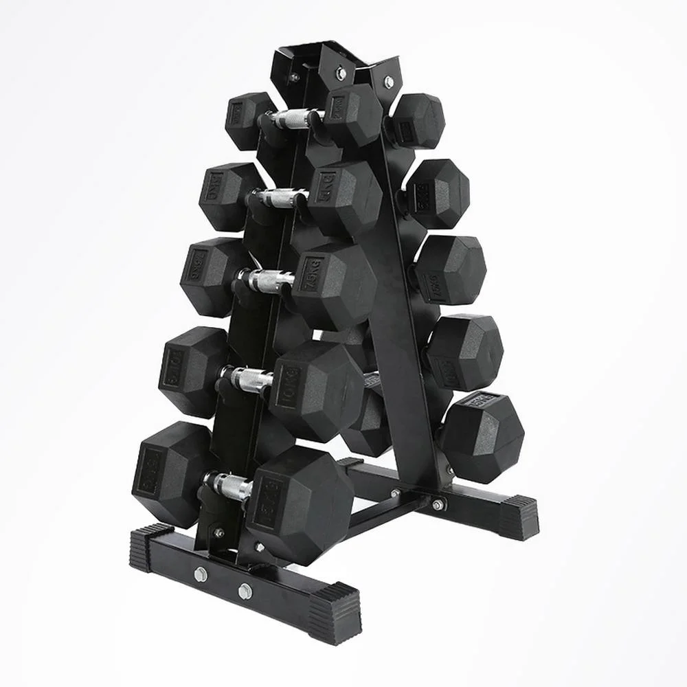 Home Gym Equipment Weight Lifting Hex Rubber Dumbbell