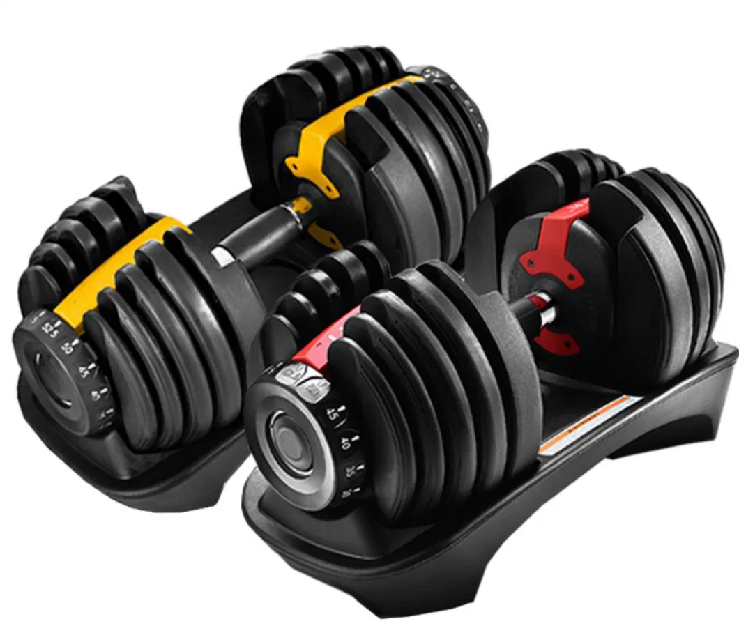 in Stock 24kg 52.5lb Fitness Equipment Gym Weights Set Adjustable Dumbbell for Body Building Custom Dumbbell Adjustable