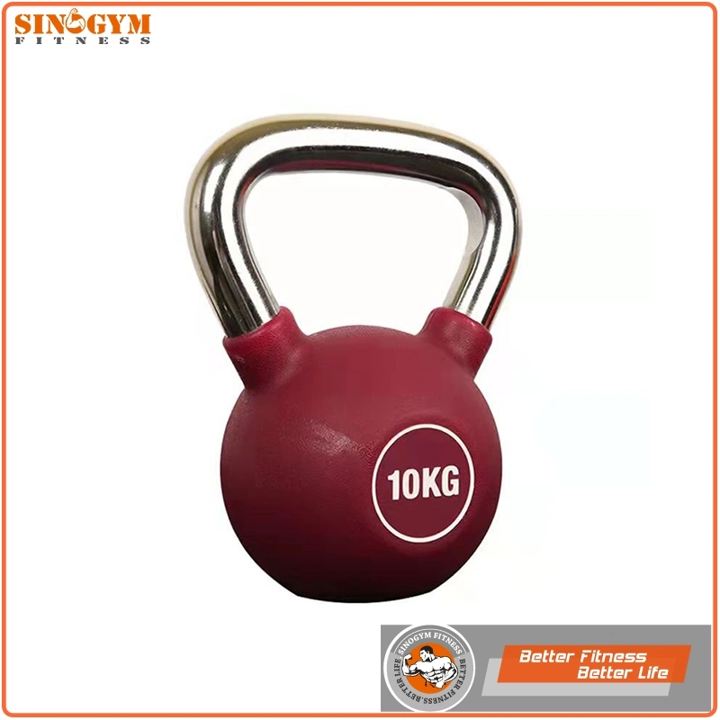 Color PU Urethane Kettlebell with Chromed Handle