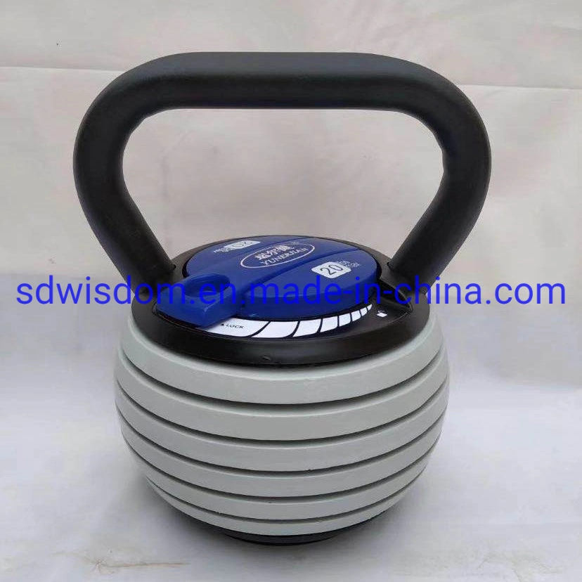Power Training Bodybuilding Top Grade Weight Lifitng Cast Iron Black Handle Adjustable Kettle Bell