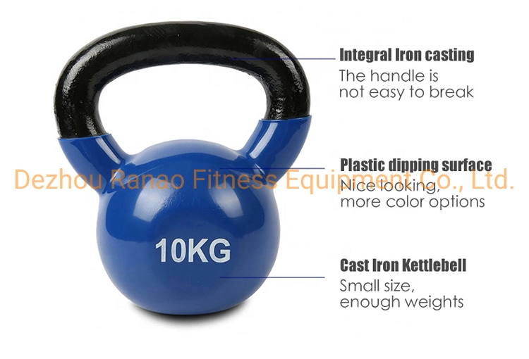 Plastic Dipping Kettle Bell Manufacturer Gym Household Men and Women Portable Solid Cast Iron Dipping Competitive Kettlebell