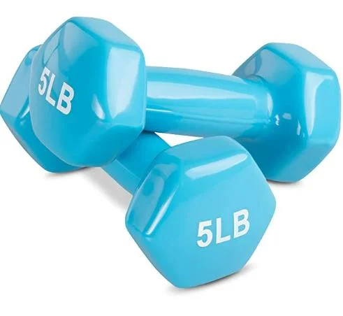 Basics Vinyl Coated Hand Weight Pair Set of 2 5lb Dumbbell