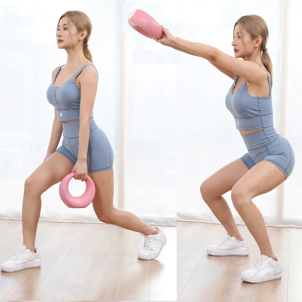 Bodybuilding Dumbbell Weight Women Home Kettlebell Gym Equipment Crossfit Yoga Training Fitness PVC Workout Wyz15593