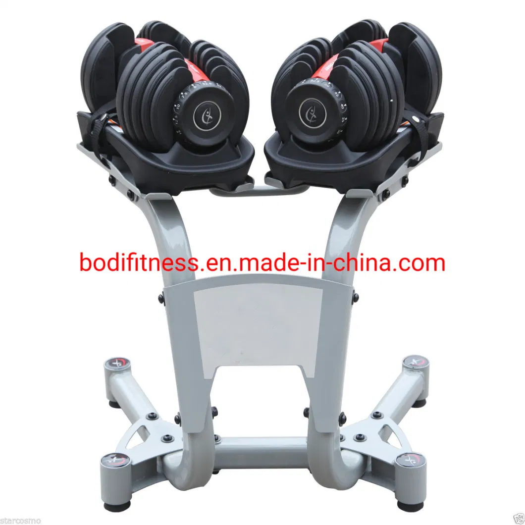 Metal 40kg 90lb 24kg 50lb Adjustable Dumbbell Set Stand Rack Gym Weight Lifting Training