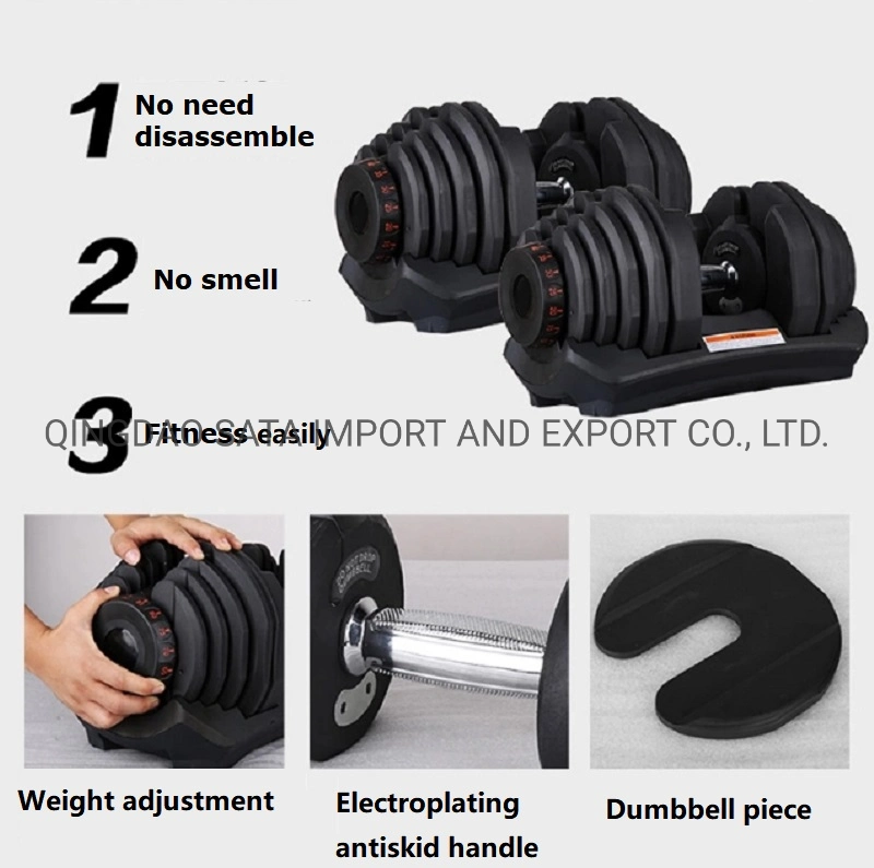 Adjustable Dumbbell Sets 10-50kg Multiweight Dumbbell with Anti-Slip Nylon Handle