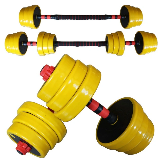 40 Kg Eco-Friendly Barbell Weight Lifting Environmental Plastic Coated Cement Dumbbell