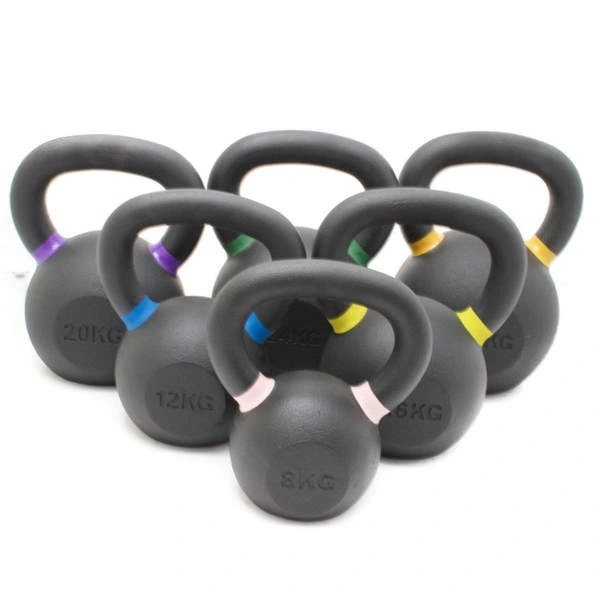 Fitness Powder Coated Cast Iron Kettlebell for Home Strength Exercise Sol