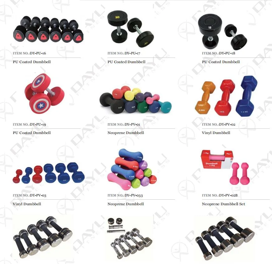 Wholesale Fitness High Quality Black Hexagonal Rubber Coated Dumbbell
