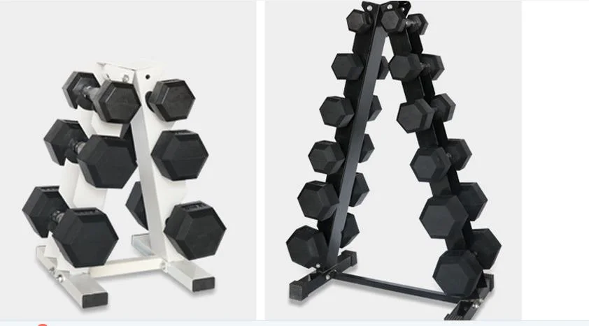 Black Rubber Hexagonal Dumbbells Gym Use 10 Kg 40kg 50kg Hex Dumbbell Set for Sale
