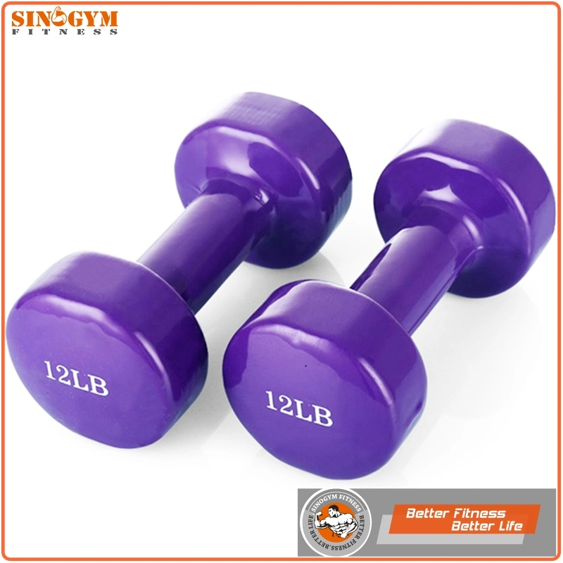 Color Vinyl Dipping Straight Handle Dumbbell