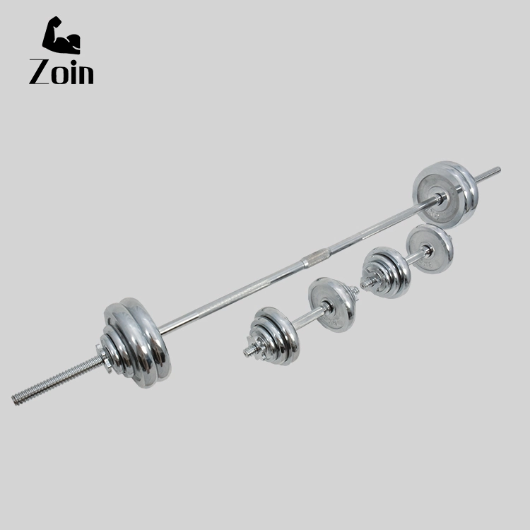 Weight Lifting Adjustable 50kg Cast Iron Chrome Painting Dumbbell Set