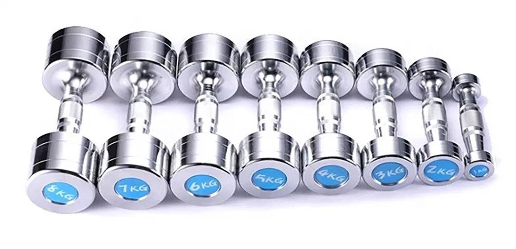 High Quality Chrome Steel Dumbbell Best Selling Small Weight Chromed Dumbbell Set