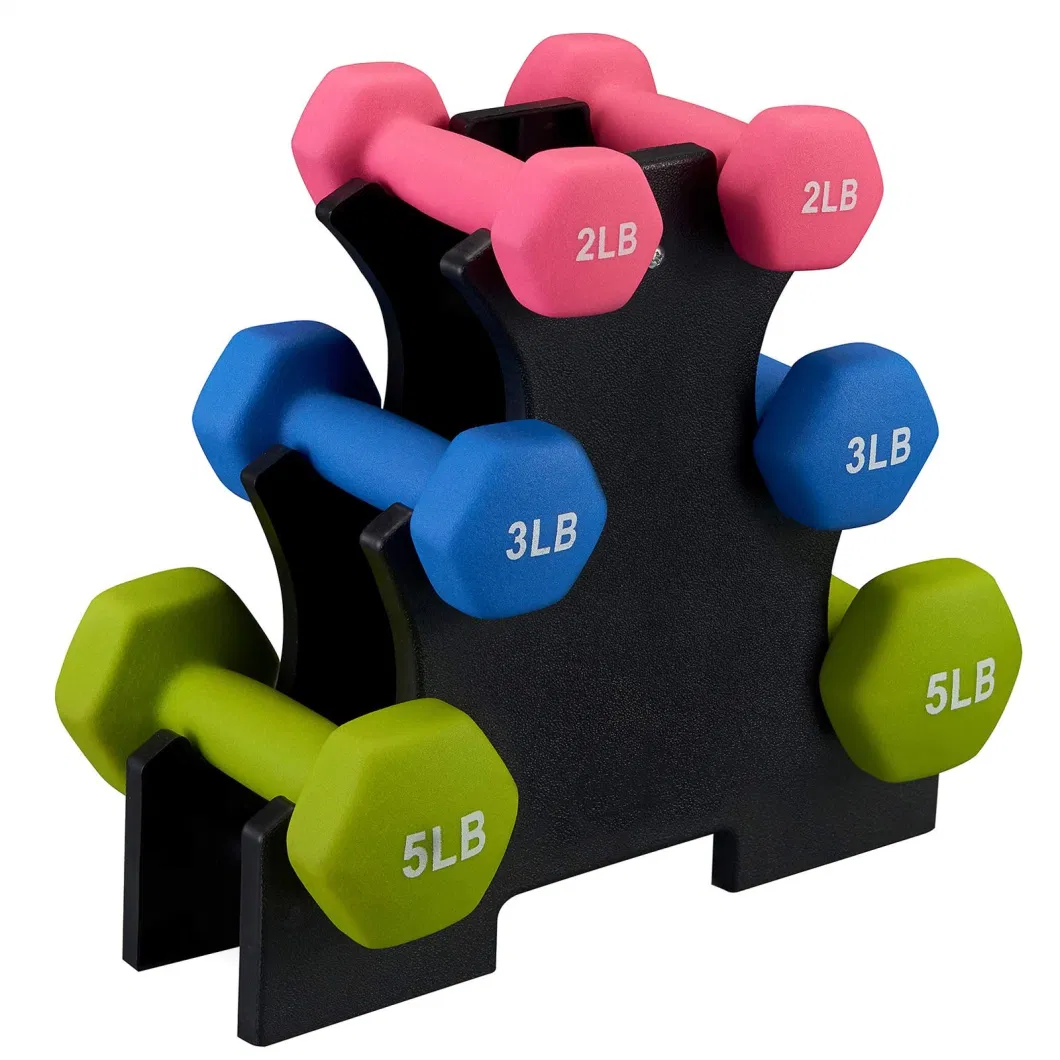 9 Kg Dumbbell Price Portable Colorful Rubber Hex Dumbbells Gym Fitness Neoprene Dumbbell Sets