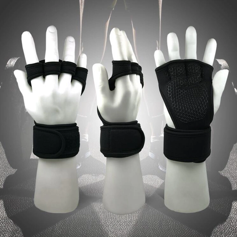 Wrist Wraps Training Gloves Full Palm Silicone Padding and Extended Bl12850