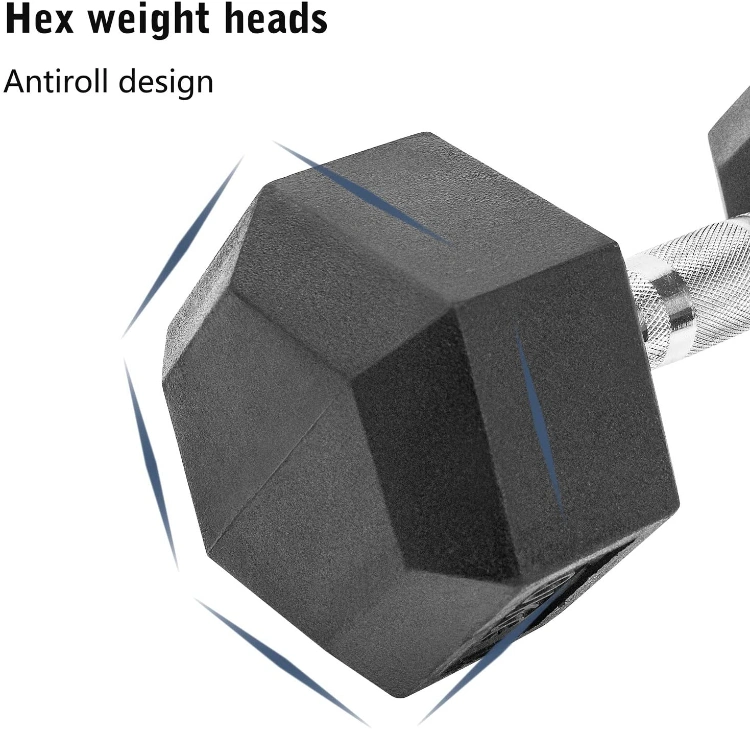 New High Quality Fitness Home Dumbbells Custom Gym Fitness Dumbbell Hexagon Clad Dumbbells