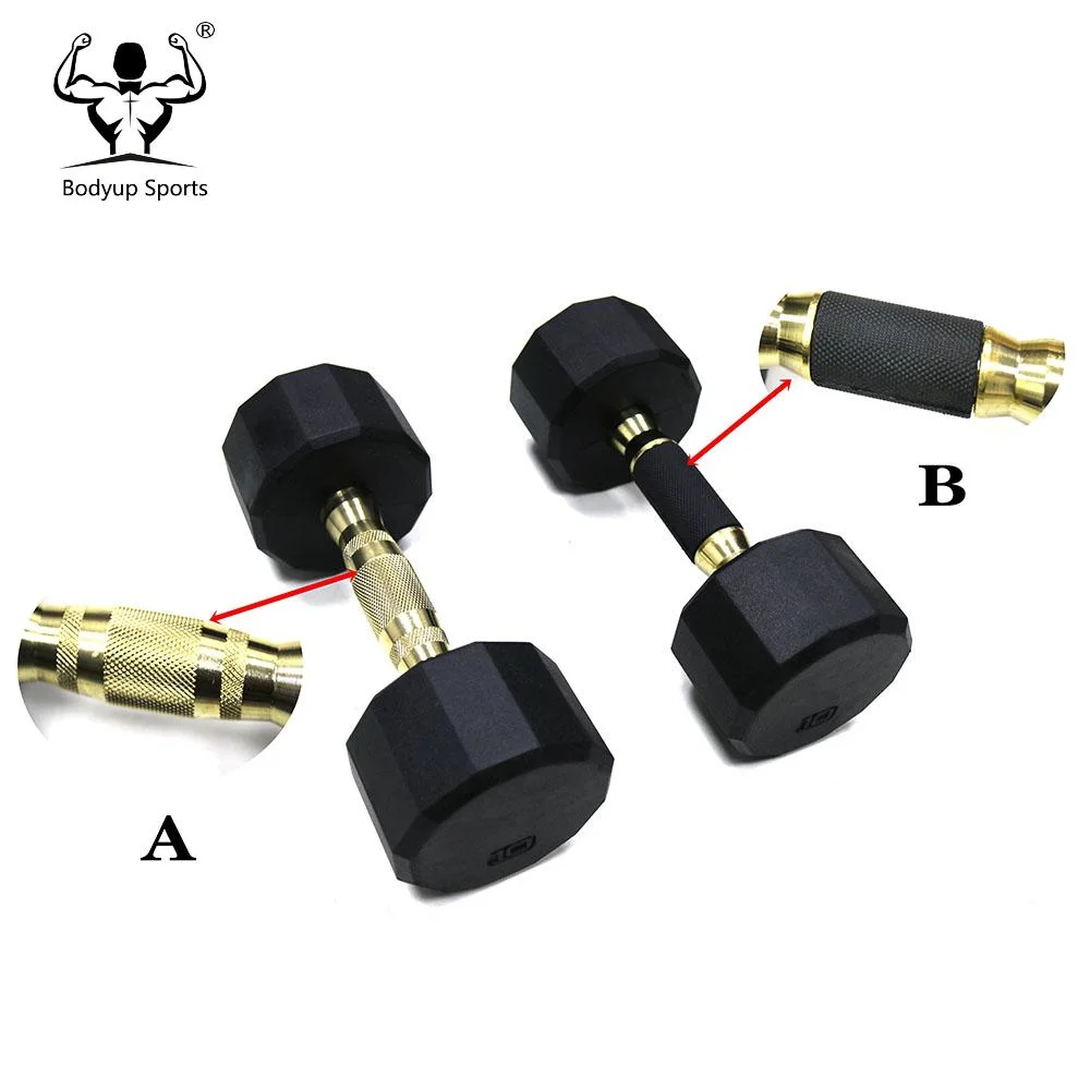 High Quality Dodecagon Head Rubber Coated Dumbbell