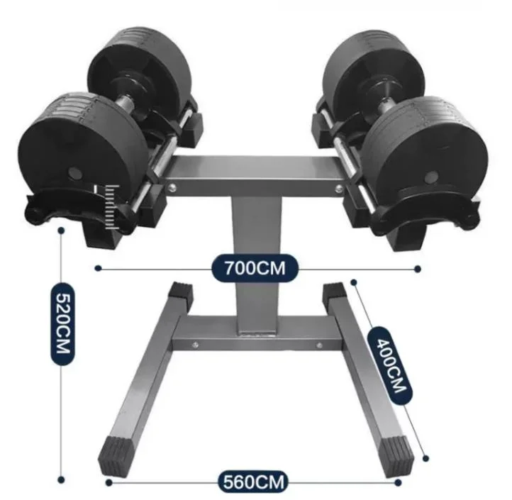 Customized Logo Adjustable Gym Weight 20kg 24kg 32kg 40kg Chrome Barbell Dumbbell Set