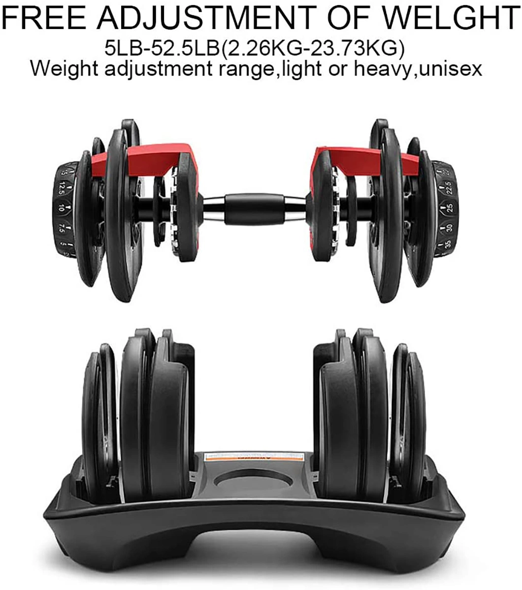 Economic Stock Available Adjustable Dumbbell Men Body Building Dumbbell 52.5lb 90lb Have Stock