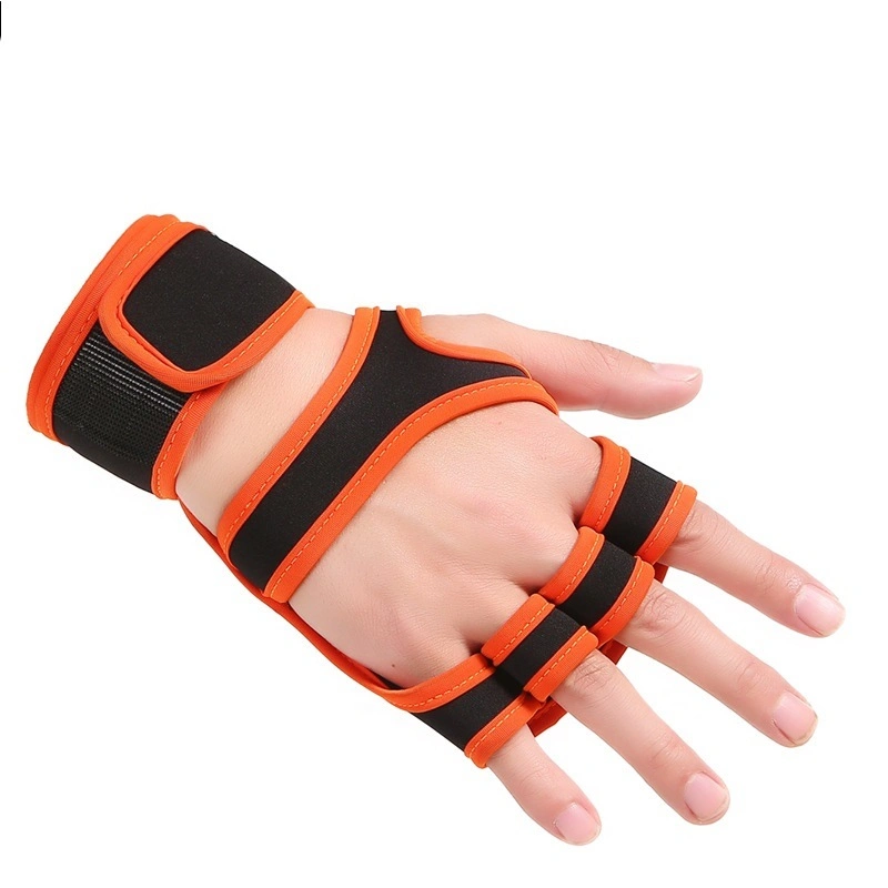 Silicone Padding Cross Training Gloves with Wrist Support for Fitness Bl16807