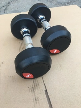 High Quality Round Rubber Coated Dumbbell
