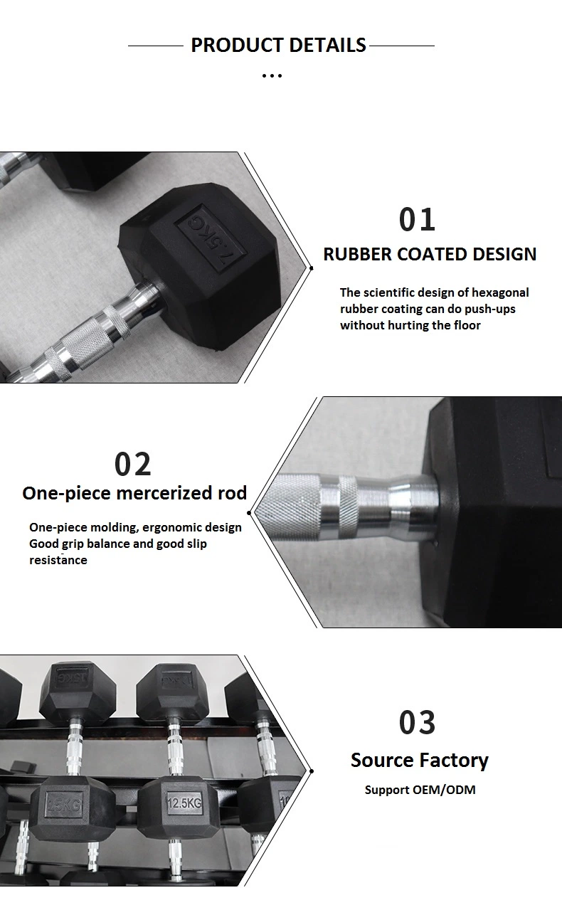 Cast Iron Black Tz Fitness Carton Environmental Rubber Dumbells Dumbbells