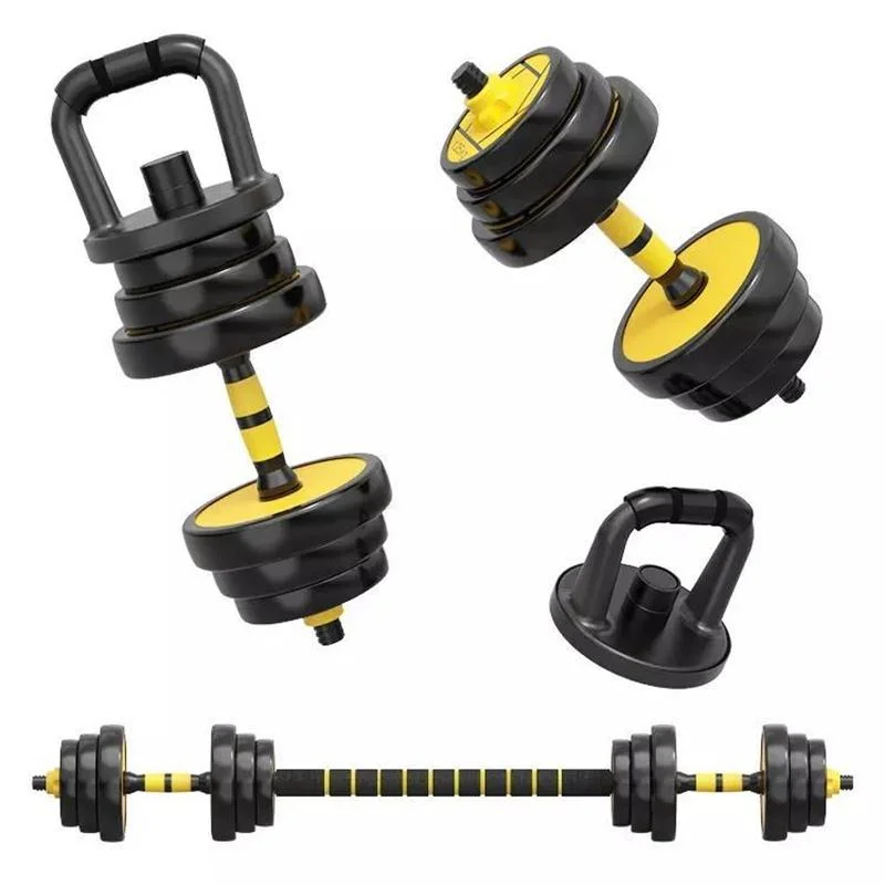 TPU Dumbbell Gold Adjustable Professional Style Kettlebell Dumbbell Set