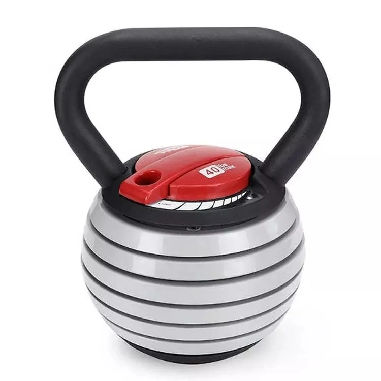 High Quality Vinyl Coated Cast Iron Adjustable Kettlebell 32kg Weights Set Exercise Adjustable Cast Iron Kettlebell