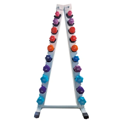  10 Paris Neoprene Set di manubri con rack