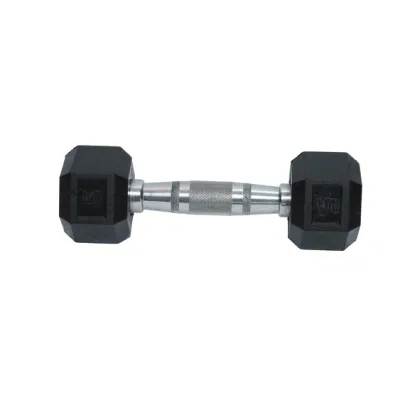 Pronto per la spedizione all&prime;ingrosso palestra Fitness esagonale Dumbbell sollevamento pesi Campana esagonale rivestita in gomma