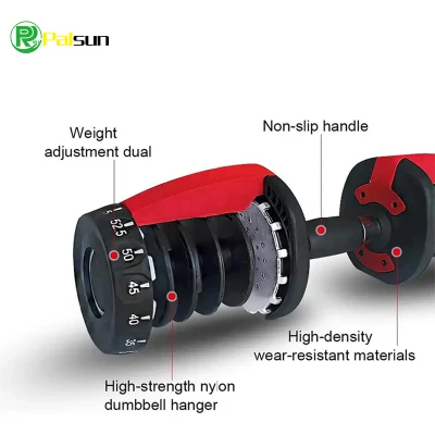  Vendita a caldo Casa palestra Cumbbells attrezzatura fitness 2.5kg-24kg Dumbbell regolabile Impostazione
