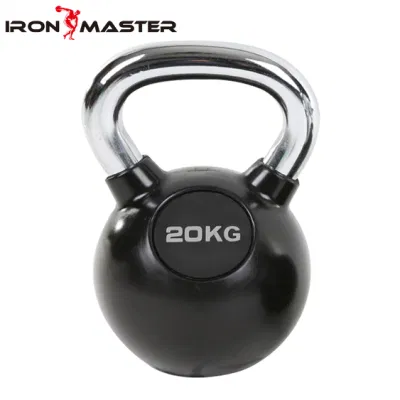 Kettlebells rivestiti in gomma con manico cromato