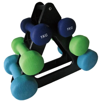  Set di pesi a baldana in vinile 6 kg con rack